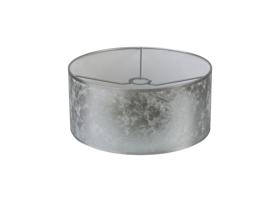 D0588  Sigma Cylinder 40cm Shade Silver Leaf, White